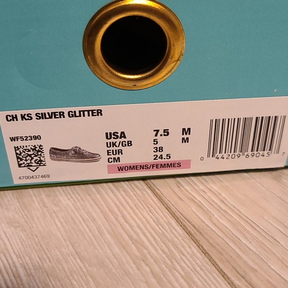 Keds x Kate spade silver glitter shoes 7.5 - Picture 2 of 4
